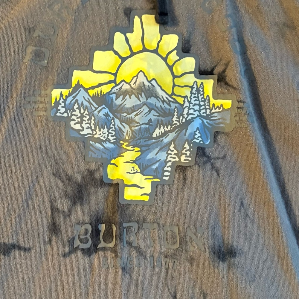Burton Snowboard Grey Tye Dye Sweatshirt - Picture 3 of 3